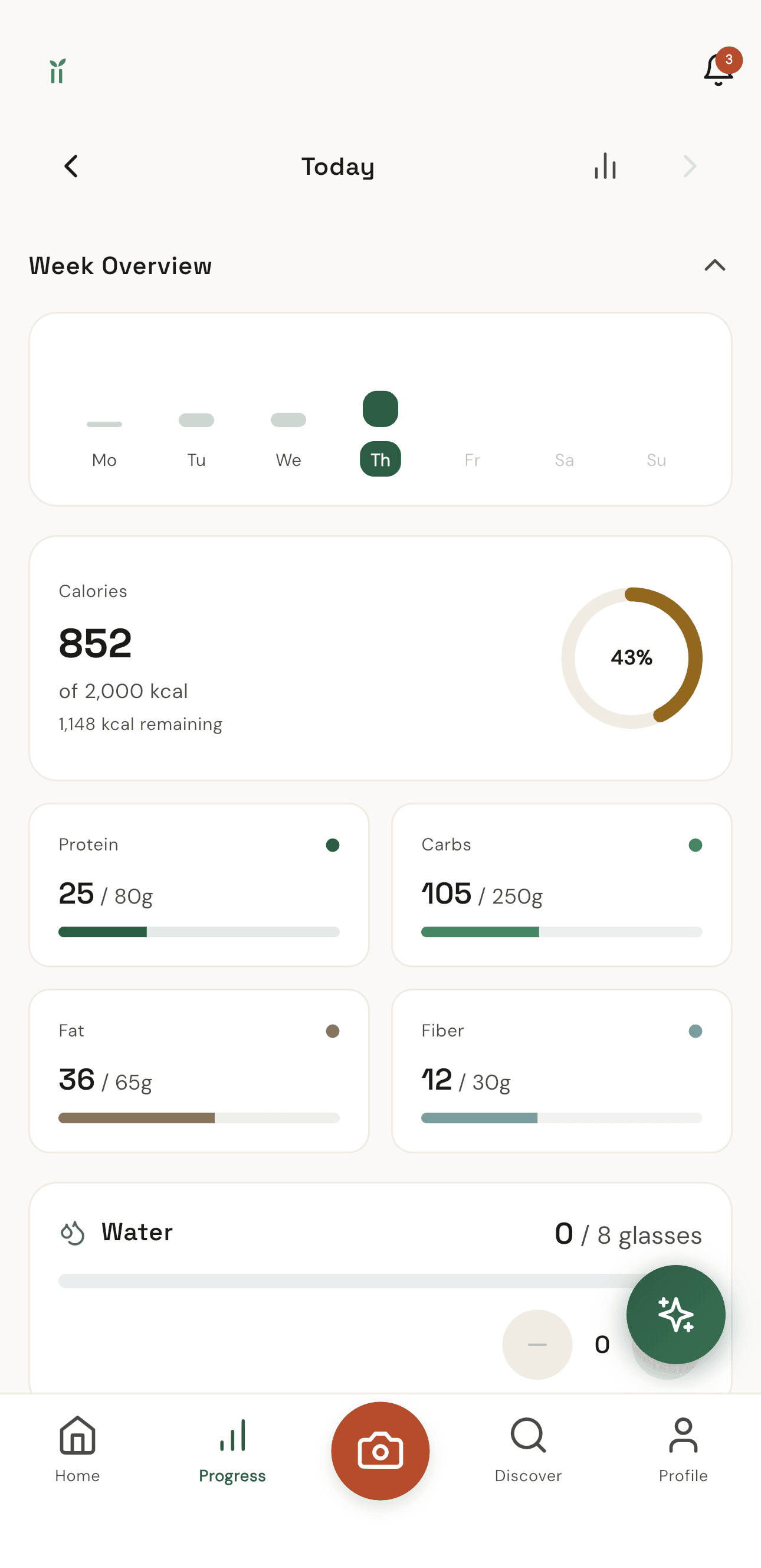 Nourii progress and nutrition analytics